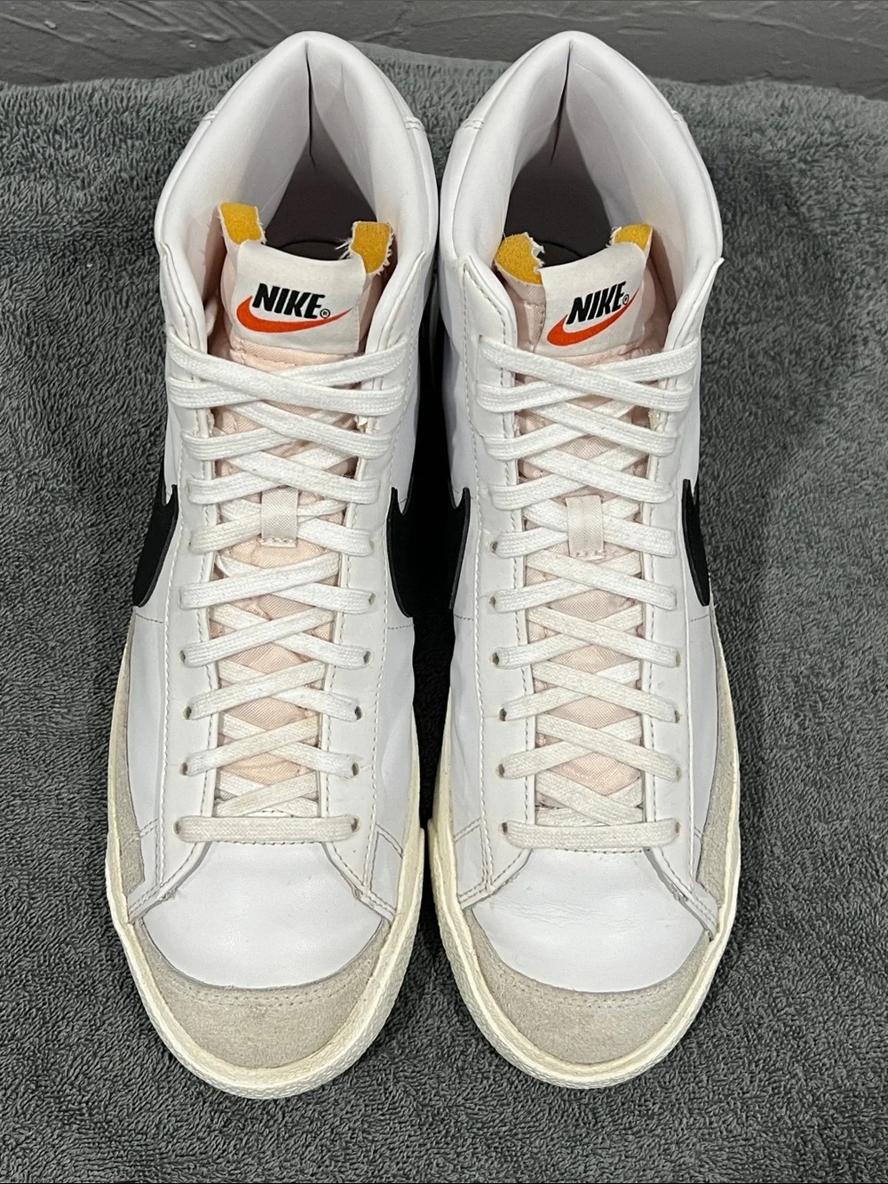 🔥🔥 NIKE BLAZER MID '77 SNEAKER SHOES WHITE/ BLACK Men Size 10 - EXCELLENT 🔥🔥